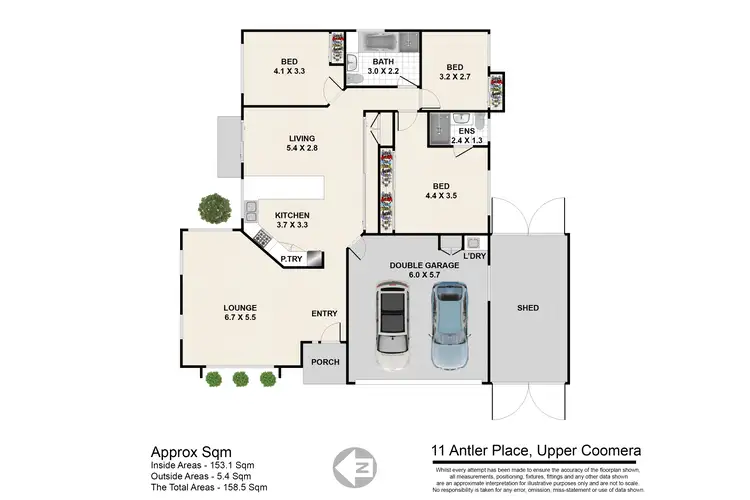 Floorplan of Homely house listing, 11 Antler Place, Upper Coomera QLD 4209