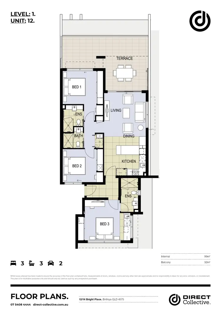 Floorplan of Homely apartment listing, 12/14 Bright Place, Birtinya QLD 4575