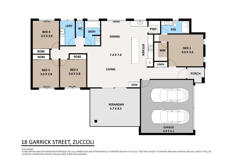 Floorplan of Homely house listing, 18 Garrick Street, Zuccoli NT 832