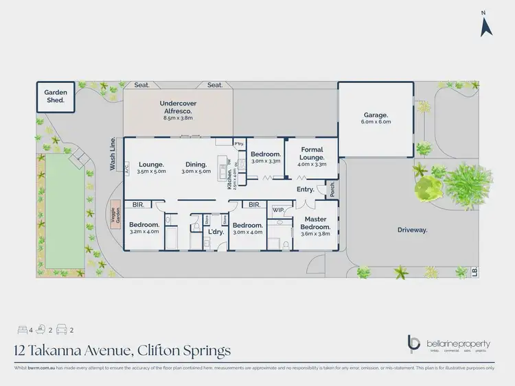 Floorplan of Homely house listing, 12 Takanna Avenue, Clifton Springs VIC 3222