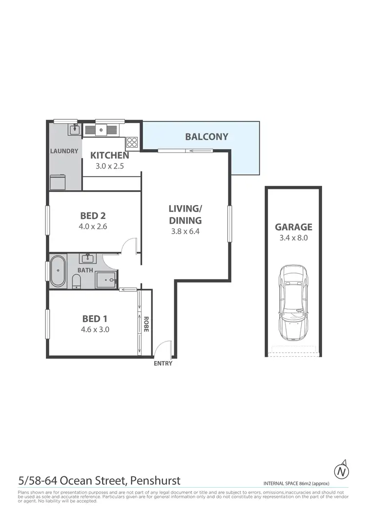 Floorplan of Homely apartment listing, 5/58-64 Ocean Street, Penshurst NSW 2222