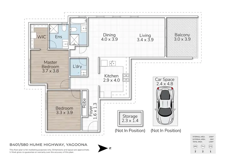Floorplan of Homely unit listing, B401/580 Hume Highway, Yagoona NSW 2199