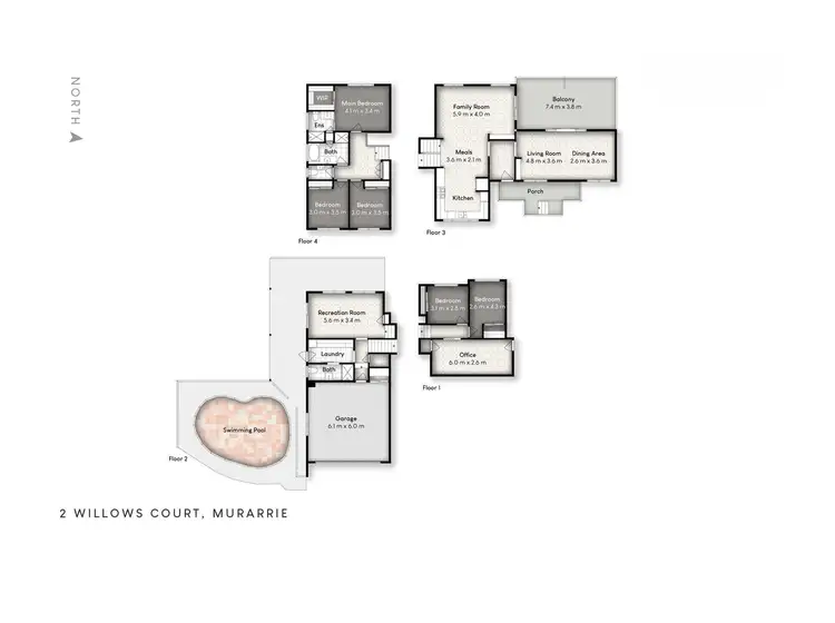 Floorplan of Homely house listing, 2 Willows Crt, Murarrie QLD 4172