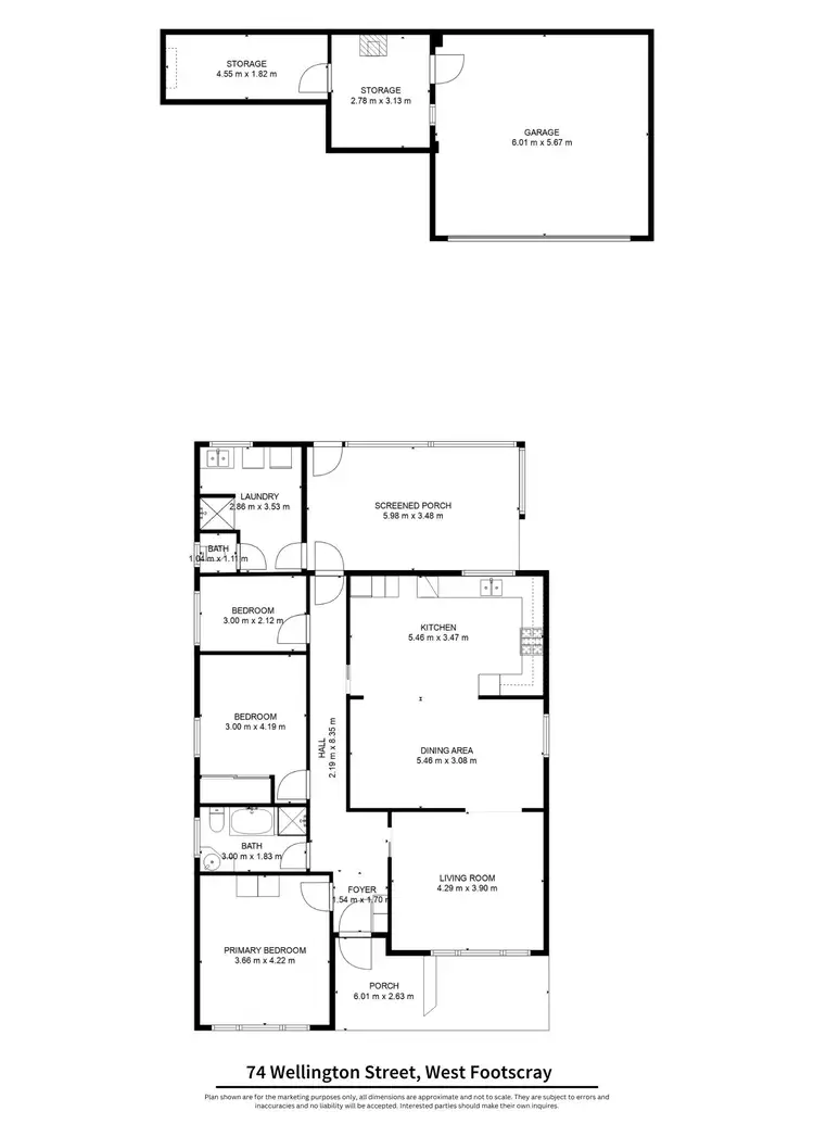 Floorplan of Homely house listing, 74 Wellington Street, West Footscray VIC 3012