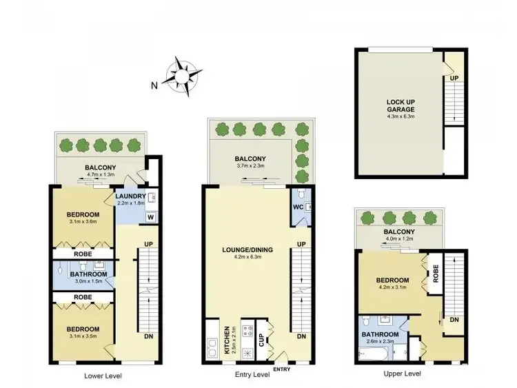 Floorplan of Homely townhouse listing, 4/233a Johnston Street, Annandale NSW 2038