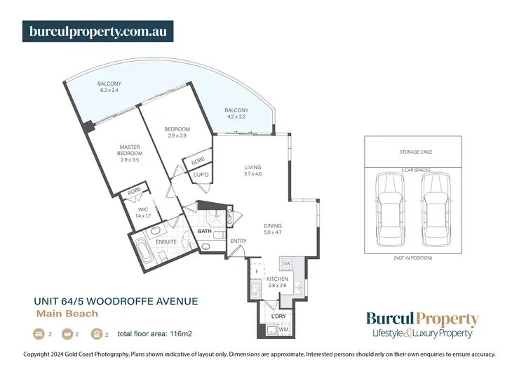 Floorplan of Homely apartment listing, 64/5 Woodroffe Avenue, main Beach QLD 4217