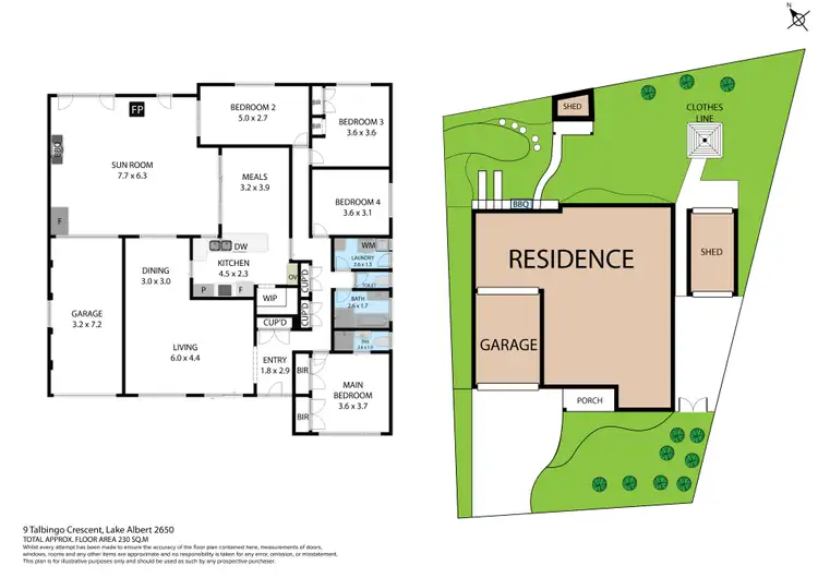 Floorplan of Homely house listing, 9 Talbingo Crescent, Lake Albert NSW 2650