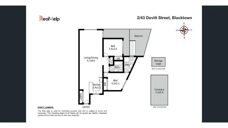 Floorplan of Homely apartment listing, g02/43 Devitt Street, Blacktown NSW 2148