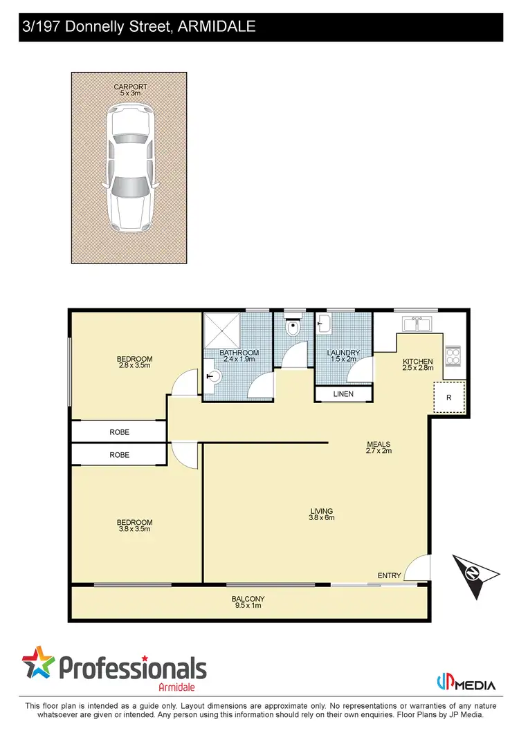 Floorplan of Homely unit listing, 3/197 Donnelly Street, Armidale NSW 2350