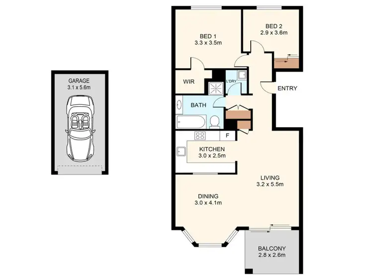 Floorplan of Homely apartment listing, 21/11 Williams Parade, Dulwich Hill NSW 2203