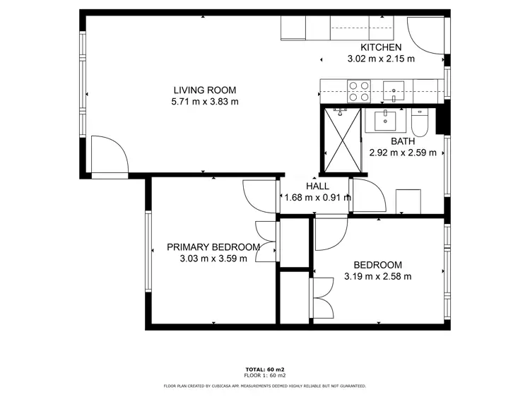 Floorplan of Homely unit listing, 5/61 Elliott Street, Caboolture QLD 4510