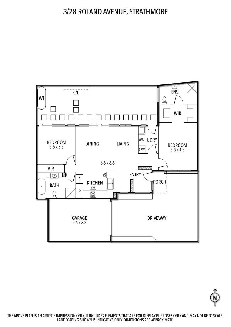 Floorplan of Homely unit listing, 3/28 Roland Avenue, Strathmore VIC 3041