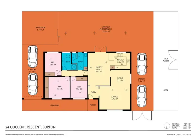 Floorplan of Homely house listing, 24 Coolen Crescent, Burton SA 5110