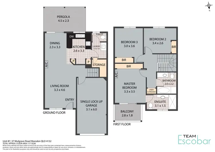 Floorplan of Homely townhouse listing, 87/37 Mulgrave Road, Marsden QLD 4132