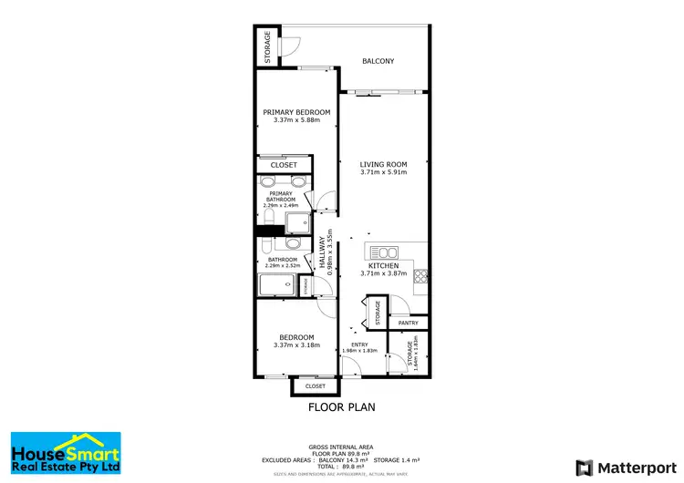 Floorplan of Homely unit listing, 22/20 The Crescent, Midland WA 6056