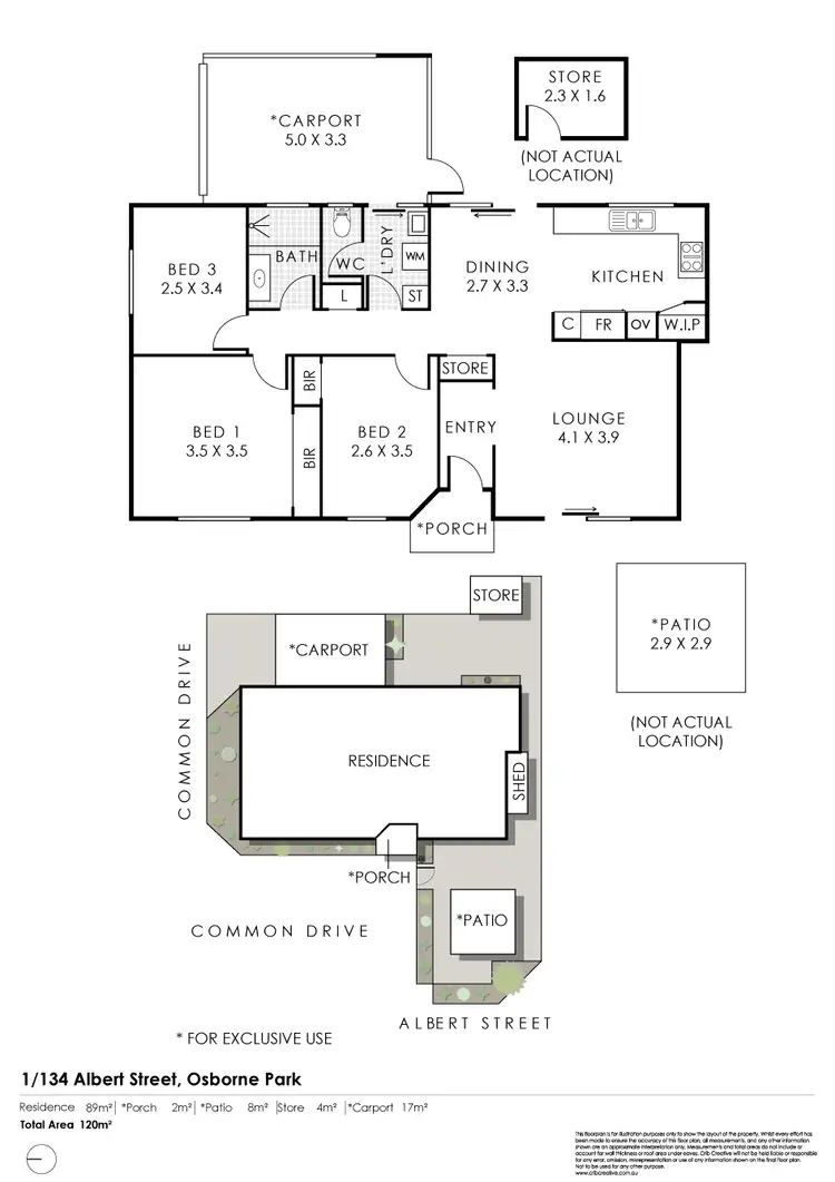 Floorplan of Homely villa listing, 1/134 Albert Street, Osborne Park WA 6017