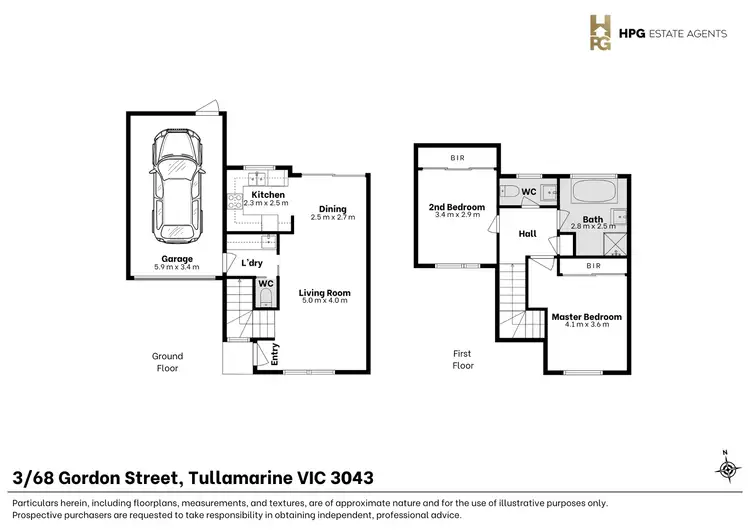 Floorplan of Homely townhouse listing, 3/68 Gordon Street, Tullamarine VIC 3043