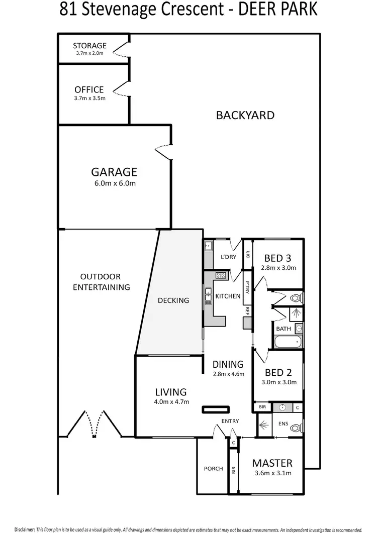 Floorplan of Homely house listing, 81 Stevenage Crescent, Deer Park VIC 3023