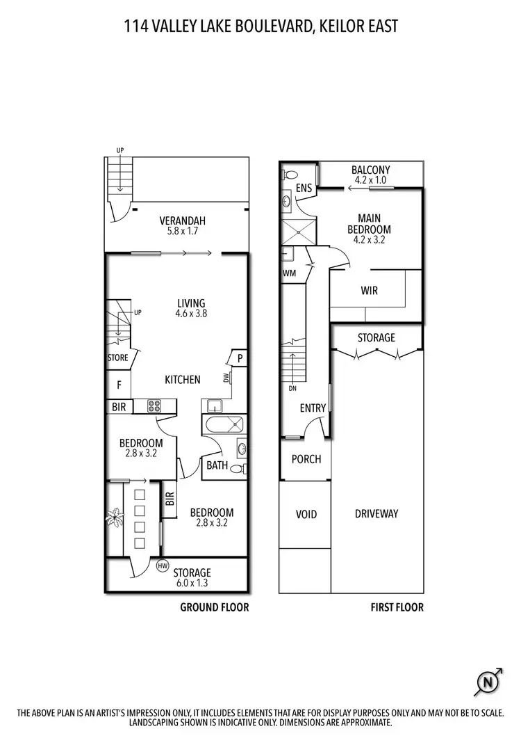 Floorplan of Homely townhouse listing, 114 Valley Lake Boulevard, Keilor East VIC 3033
