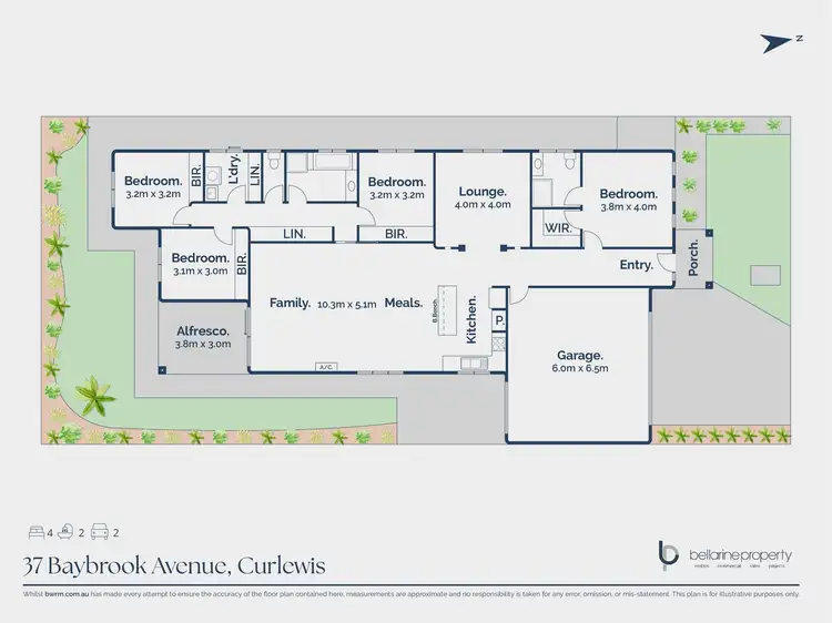 Floorplan of Homely house listing, 37 Baybrook Avenue, Curlewis VIC 3222