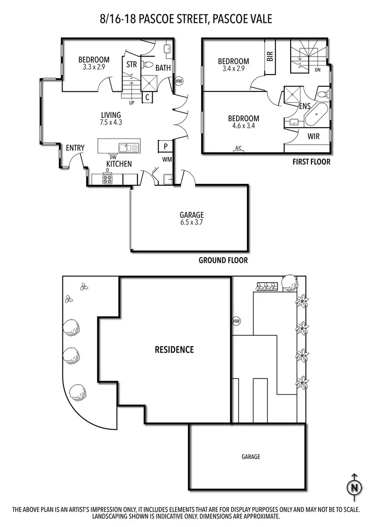 Floorplan of Homely townhouse listing, 8/16-18 Pascoe Street, Pascoe Vale VIC 3044