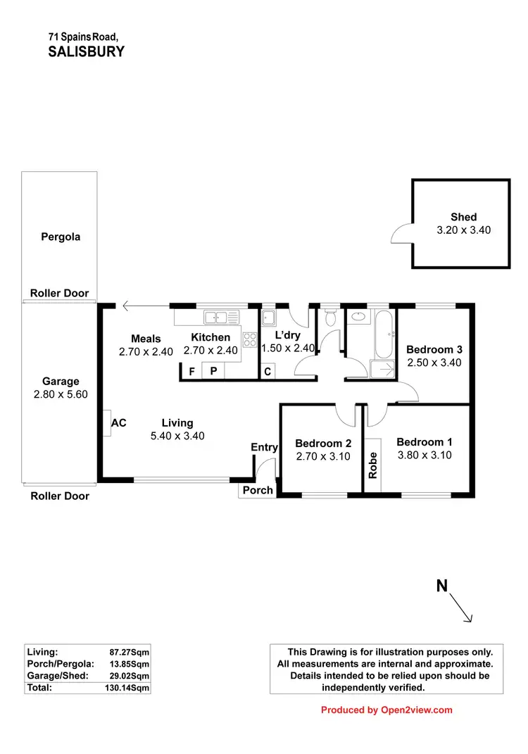 Floorplan of Homely house listing, 71 Spains Road, Salisbury SA 5108