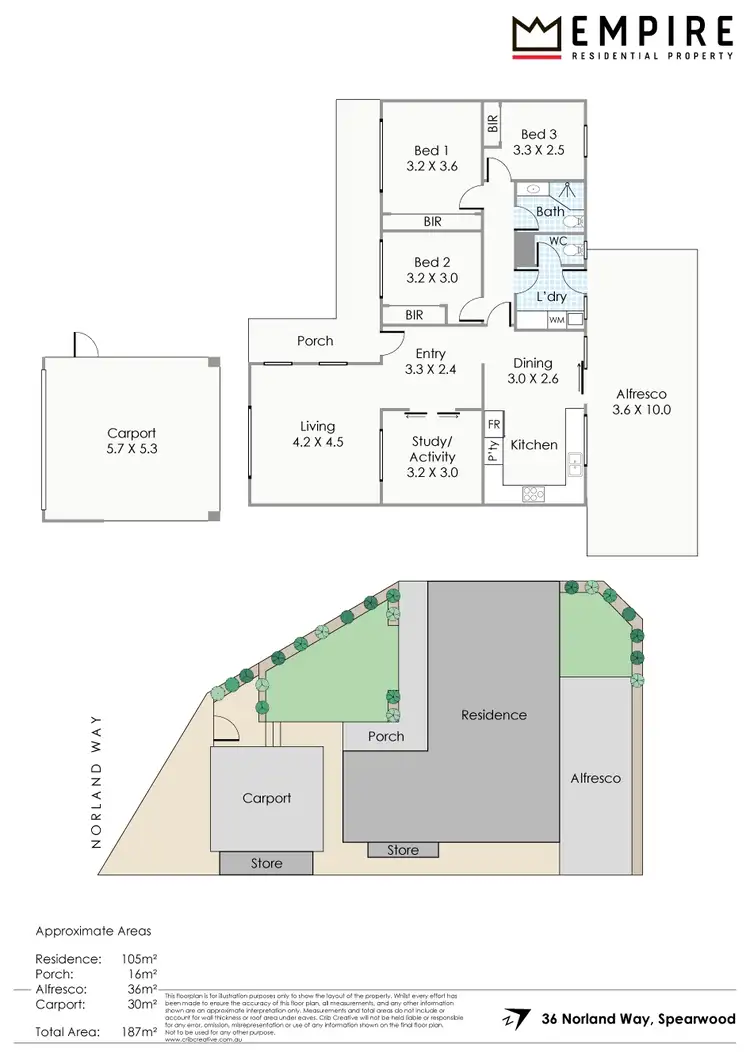 Floorplan of Homely house listing, 36 Norland Way, Spearwood WA 6163