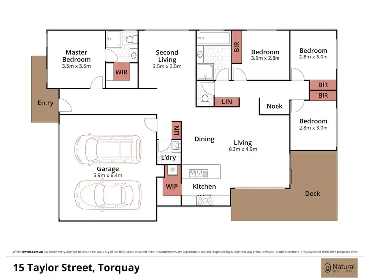 Floorplan of Homely house listing, 15 Taylor Street, Torquay VIC 3228