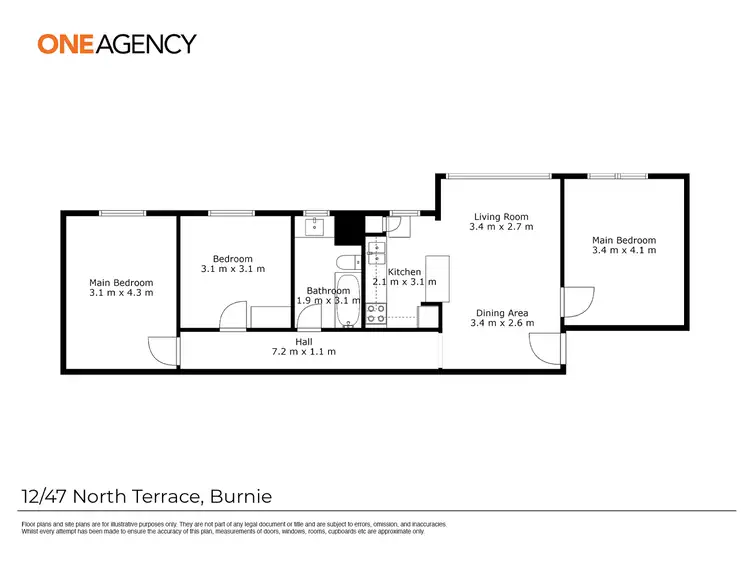 Floorplan of Homely apartment listing, 12/47 North Terrace, Burnie TAS 7320