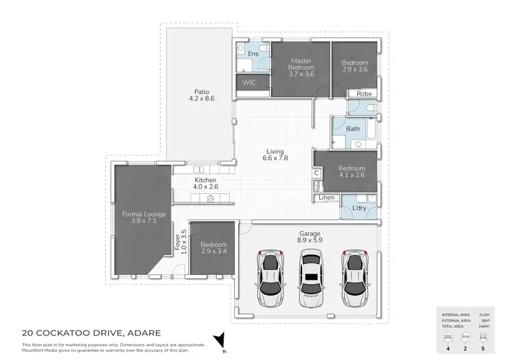 Floorplan of Homely house listing, 20 Cockatoo Drive, Adare QLD 4343