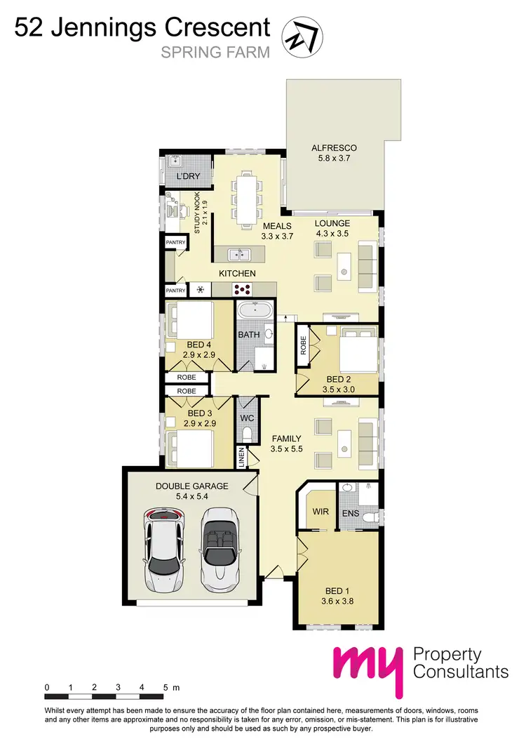 Floorplan of Homely house listing, 52 Jennings Crescent, Spring Farm NSW 2570