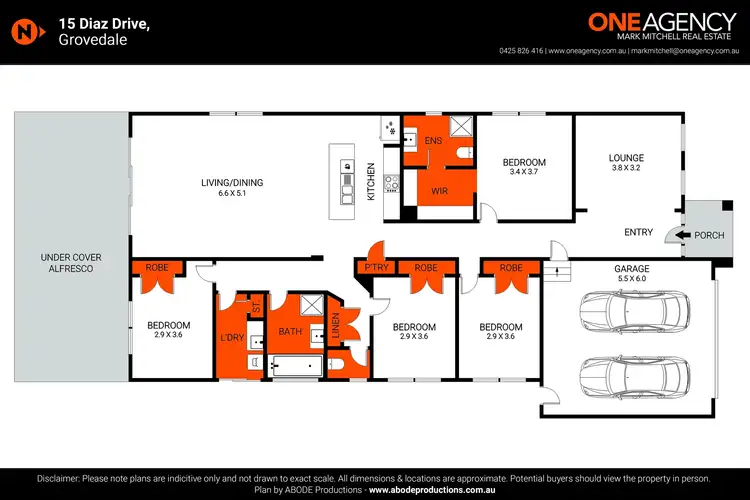 Floorplan of Homely house listing, 15 Diaz Drive, Grovedale VIC 3216