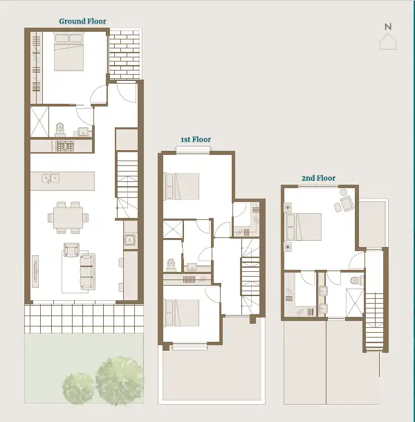 Floorplan of Homely townhouse listing, 666 North Road, Ormond VIC 3204