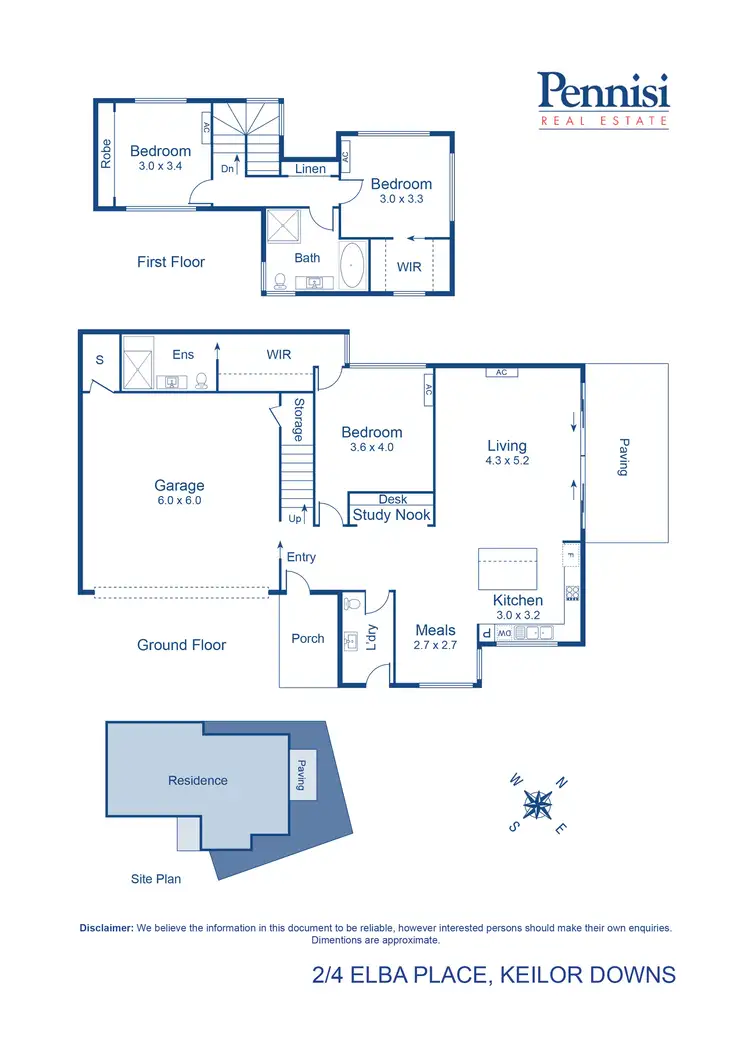 Floorplan of Homely unit listing, 2/4 Elba Place, Keilor Downs VIC 3038
