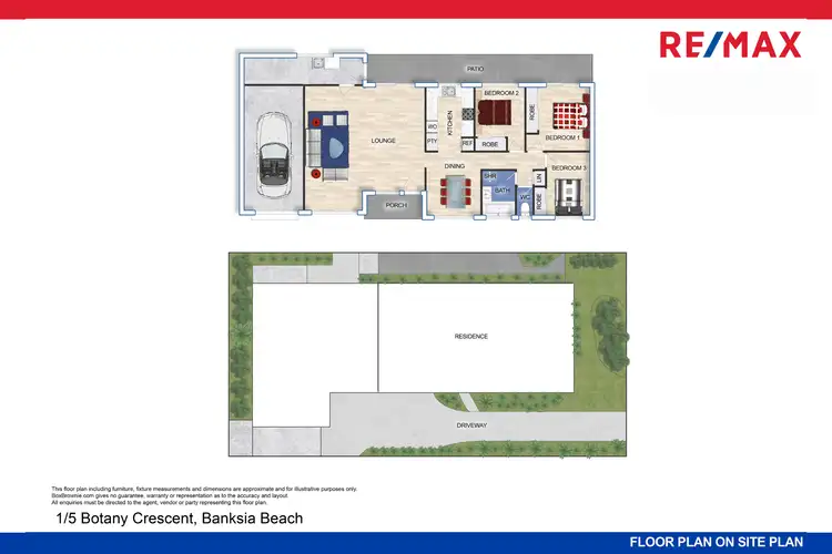 Floorplan of Homely semi-detached listing, 1/5 Botany Crescent, Banksia Beach QLD 4507