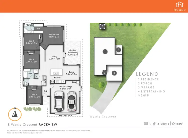 Floorplan of Homely house listing, 8 Wattle Crescent, Raceview QLD 4305