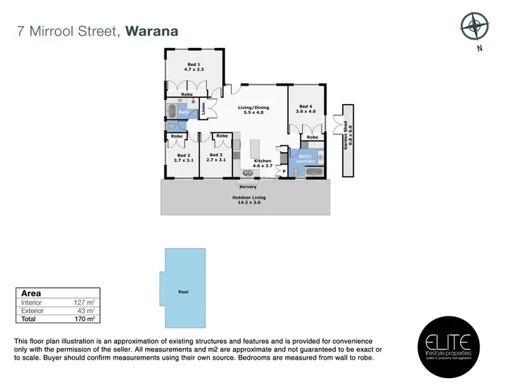 Floorplan of Homely house listing, 7 Mirrool Street, Warana QLD 4575