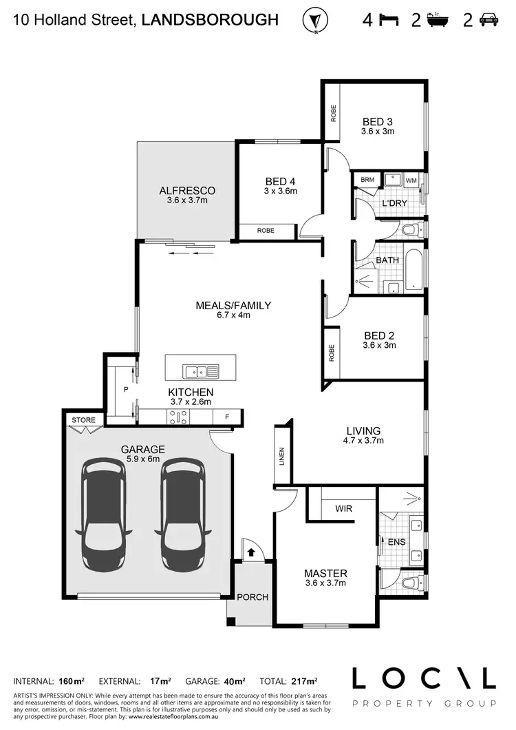 Floorplan of Homely house listing, 10 Holland Street, Landsborough QLD 4550