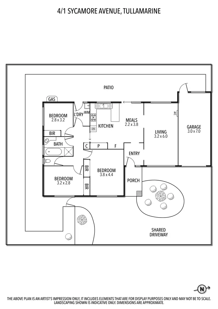 Floorplan of Homely unit listing, 4/1 Sycamore Avenue, Tullamarine VIC 3043