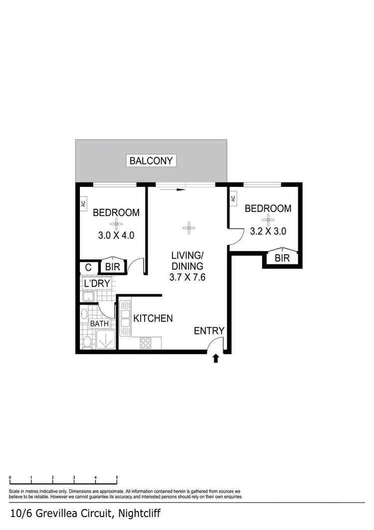 Floorplan of Homely unit listing, 10/6 Grevillea Circuit, Nightcliff NT 810