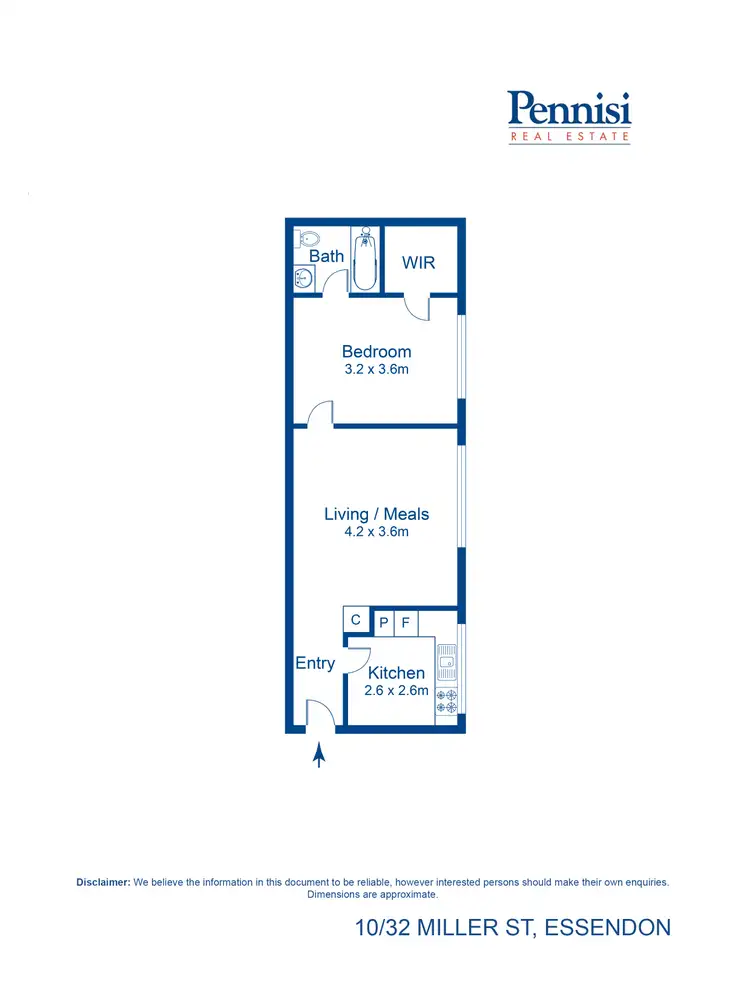 Floorplan of Homely unit listing, 10/32 Miller Street, Essendon VIC 3040