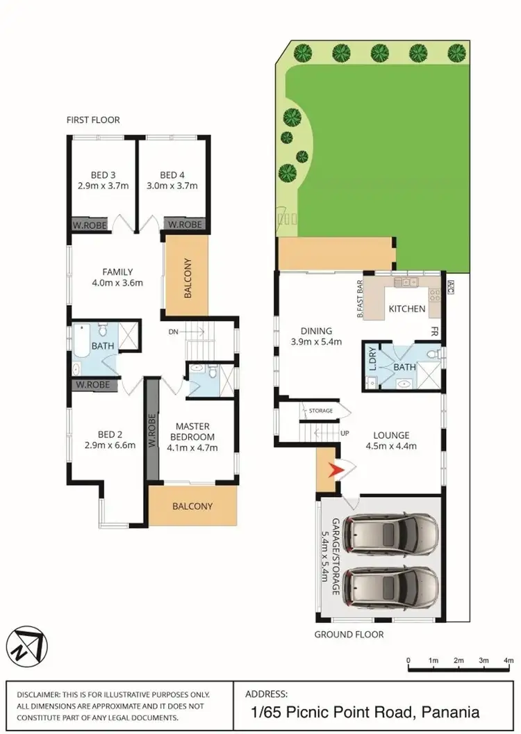 Floorplan of Homely townhouse listing, 1/63 - 65 Picnic Point Road, Panania NSW 2213