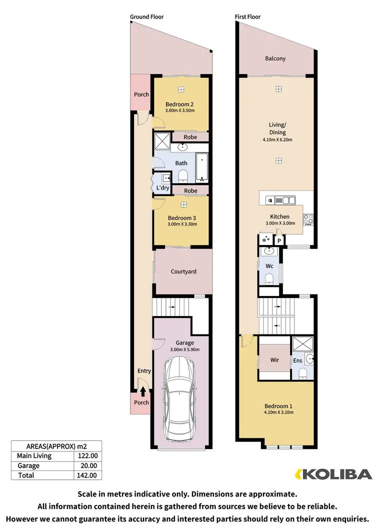 Floorplan of Homely townhouse listing, 9/63 Douglas Drive, Mawson Lakes SA 5095