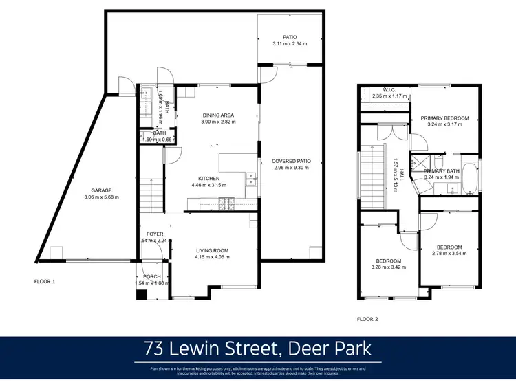 Floorplan of Homely townhouse listing, 73 Lewin Street, Deer Park VIC 3023