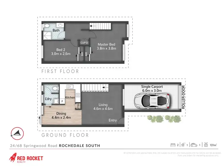 Floorplan of Homely townhouse listing, 24/68 springwood road, Rochedale South QLD 4123
