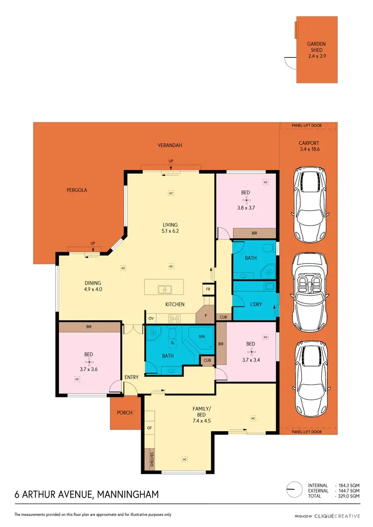 Floorplan of Homely house listing, 6 Arthur Avenue, Manningham SA 5086