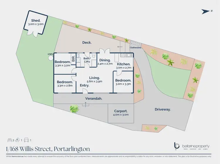 Floorplan of Homely house listing, 1/168 Willis Street, Portarlington VIC 3223