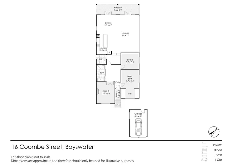 Floorplan of Homely house listing, 16 Coombe Street, Bayswater WA 6053