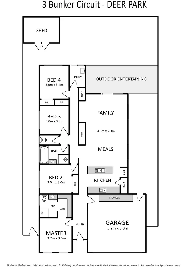 Floorplan of Homely house listing, 3 Bunker Circuit, Deer Park VIC 3023