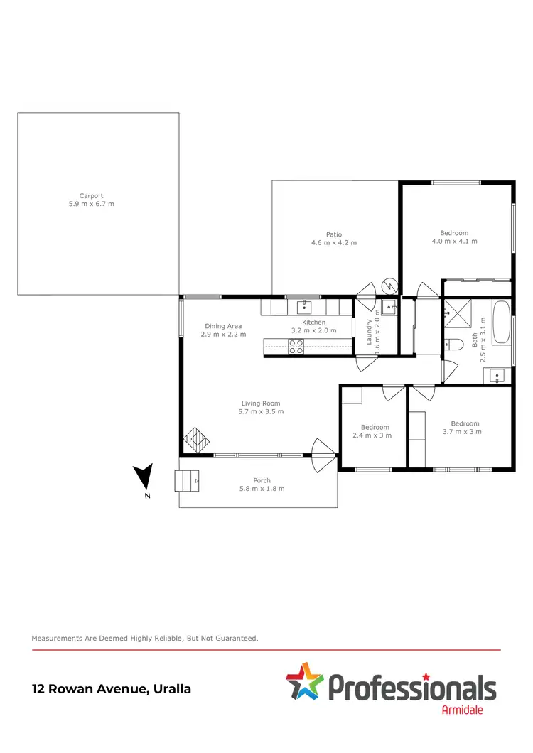 Floorplan of Homely house listing, 12 Rowan Avenue, Uralla NSW 2358
